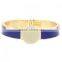 Gold Enamel Bangle Bracelet For Monogram Hinged Enamel Bangle