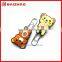 cartoon soft pvc paper clip book mark,2d OEM soft pvc bookmark