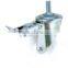Swivel/Swivel Brake Threaded Stem Castor Fitted with Nylon Wheel, Roller Bearing