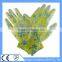 CE approved 13g nylon flower printing gloves for Vehicle maintenance