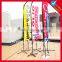 Various screen printing marketing flags and banners