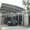 Aluminum single carport/awnings with built-in gutters and rainwater downpipes
