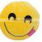 Soft Emoji Smiley Emoticon Yellow Round Cushion Pillow Stuffed Plush Toy Doll