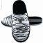 Plush cow texture warm indoor slippers with closed toe eva sole
