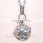 FN3164 Fashion jewelry peace sign necklace charm necklace with belly ball