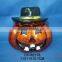 ceramic pumpkin candle lantern for halloween holiday supplies