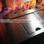 The family decorates a beautiful ethanol fireplace burner