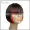 Short Bob human hair wig F color 1B RED celebrity party wig