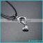 2016 Newest Fashion S925 Note Music Notation Sterling Silver Pendant Leather Vintage Men Necklaces for Women Silver Jewelry