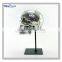 polyresin sculpture silver human skull head artificial skeleton gifts with metal stand