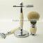 Custom Logo Beard Brushes Pure Badger Hair Knots Men Shaving Set