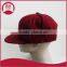 flat brim custom applique red snapback cap