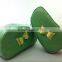 Oval Shape Popular Quality Glossy PVC Cosmetic Bag With Light Green Color