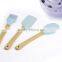 Hot Resistant Kitchen 3-Piece Silicone Spatula/Brush With Rubber Wood Of Baking Tools