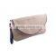 wholesale boutique monogrammable Burlap clutch bag