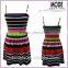 Chromatic Stripe Tank Dress Jersey Dress Straps
