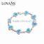 925 Sterling Silver Blue Opal Fashion Bracelet 2016 Fine Jewelry SBI183W