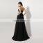 High Quality Sexy Elegant Black Evening Dress Wholesale Woman Clothing Latest New Design Elegant Black Evening Dress