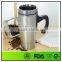 Classic Eco-friendly 16 Ounce Double Wall Stainless Steel Travel Mug With Handle