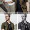 Zip up pocket cotton mens short sleeve men stylish shirt