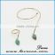 Gemstone Latest design zinc alloy metal women fashion bangle bracelet