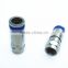 F type connectors Male RG11/RG6 Compression Waterproof Electrical Connectors