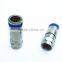 F Type Connectors Male RG11/RG6 Compression Waterproof Electrical Connectors