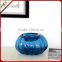 Unique design mouth blown dark blue pumpkin shaped art murano glass vase