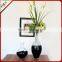 Wholesale high-grade transparent artificial blown clear glass vase for wedding
