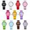 Popular Boys Girls Grey Leather Band Antique Quartz Wrist Watch For Kids