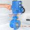 tungsten carbide metal sealing three eccentric butterfly valve with electric actuator