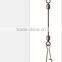 Brass fishing rolling swivel with hooked snap and seat