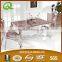 TH362 New modern stainless steel base marble top dining table set