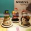 Ceramic 3d santa snowman decoration christmas candle holders