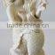 Indoor decor stone carvings White Marble Mermaid Flowing Hair Statue for Hot Sale