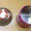 Round Christmas Tea Tin with Dome Lid