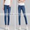 Spandex / Cotton washed ladies fashion cutting jeans pants jeans sexy woman skinny women jeans