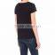 Wholesale Women Scoop Neck Short Sleeves Straight Hem Linen Blend T-shirt(DQE0133T)