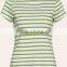 2017 Fashion Women Short Sleeve Organic Cotton Sailor T-shirt Printed