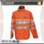 zipper chest pocket 3m reflective softshell safety jacket with cuff adjusters
