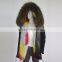 Myfur Customized Real Fur Parka Jackets Factory Price with Big Size Raccoon Fur Hood