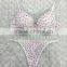 Lovely flower printed hot sale sexy ladies fancy bra panty set