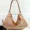 Japan Korean design real lamb fur ladies clutch bag for dinner black color handbag