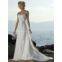 Chiffon lace hand made bridal wedding dress with beautiful flower