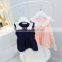 B22152A Newest summer baby girls leisure cotton pleated dress