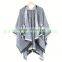 Big Scarf Knitted Shawl Echarpe Luxury Winter Scarves and raccoon fur trim Ponchos Wool Cashmere Cape