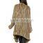 SJ459-02 Big Big Collar Knit Rabbit Fur Jacket Hand Knit Furs Jacket