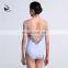 117141040 Division Half sleeve Printing Spandex Elegant Ballet Leotards