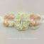 Ivory Penoy Flower Matching Colorful Satin Flower Sash Bridal Belts QueenBaby Sash Luxe Sash