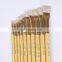 Short Wooden Handle Artist Bristle Paint Brushes